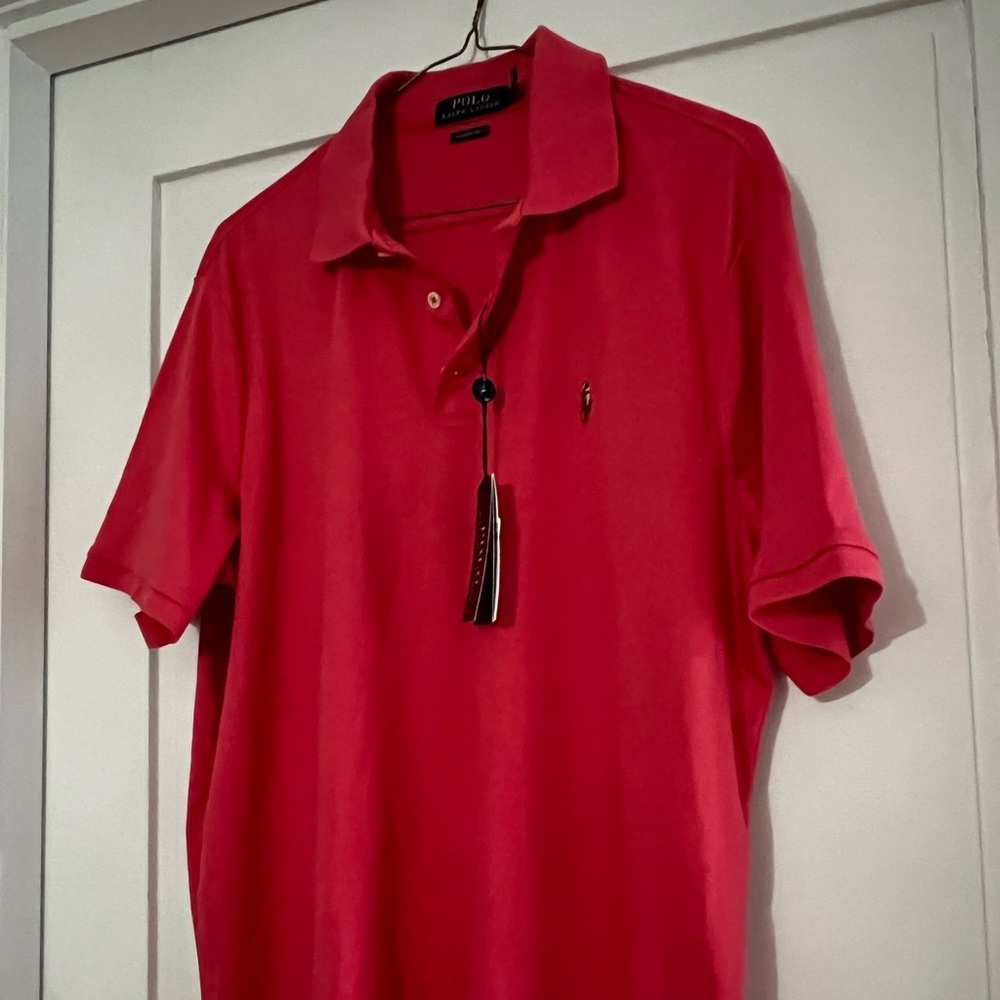 NWT Men’s Classic Red Polo Ralph Lauren Classic Fit Short Sleeve Shirt Size L